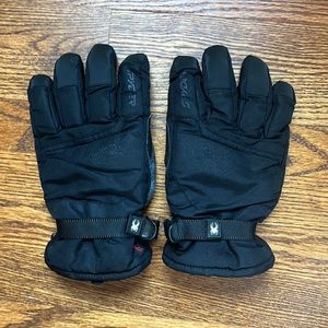 Men’s Black Spyder Winter Gloves - Size L